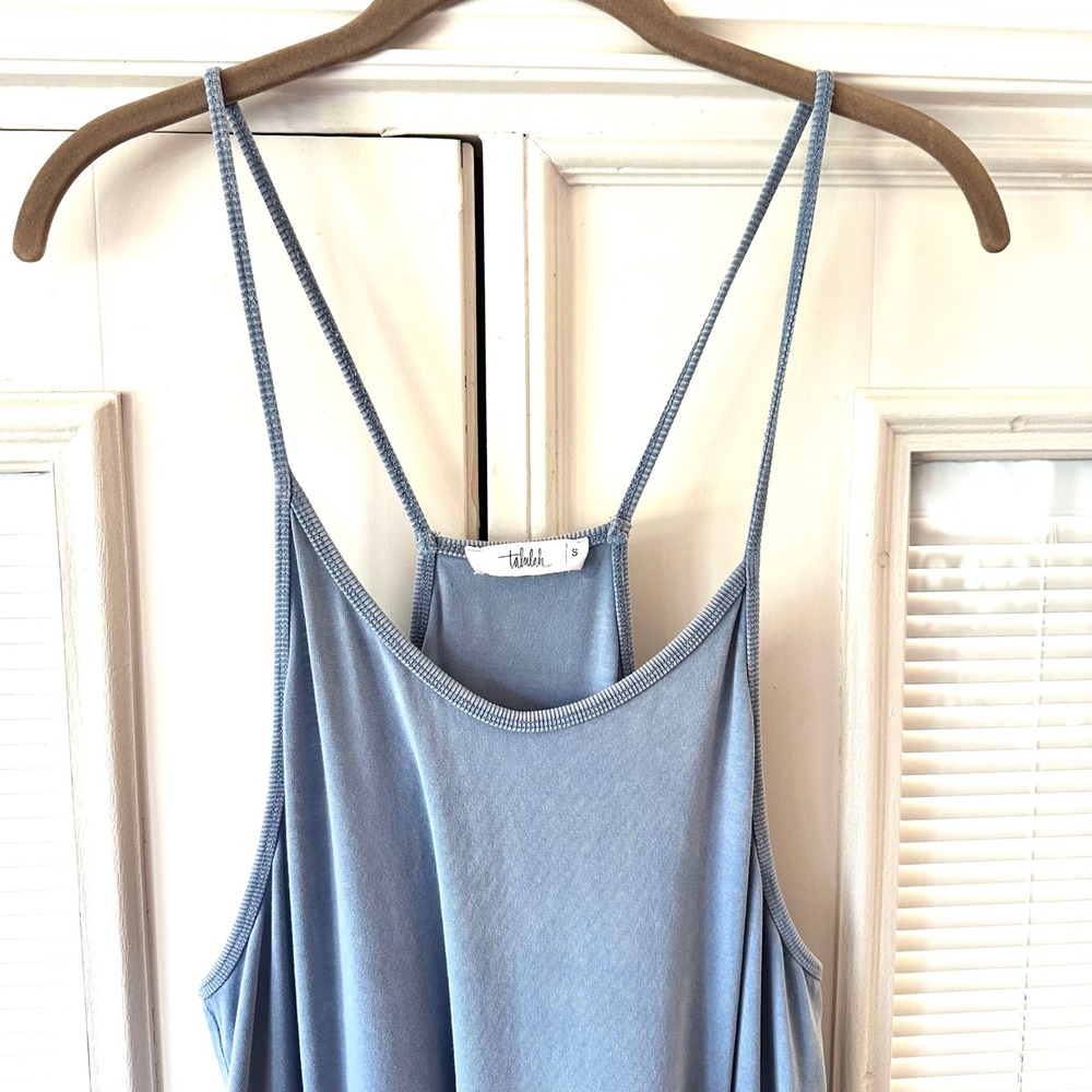 Talulah S Small Blue Harem Jumpsuit Spaghetti Strap Racerback Pockets - Picture 4 of 11